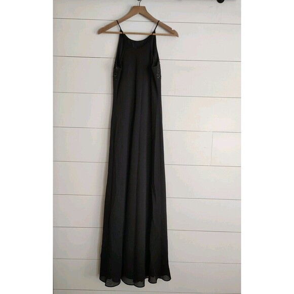 Vintage Cachet Black Y2K Beaded Evening Gown Size 8 Glam Fairycore - Picture 5 of 8